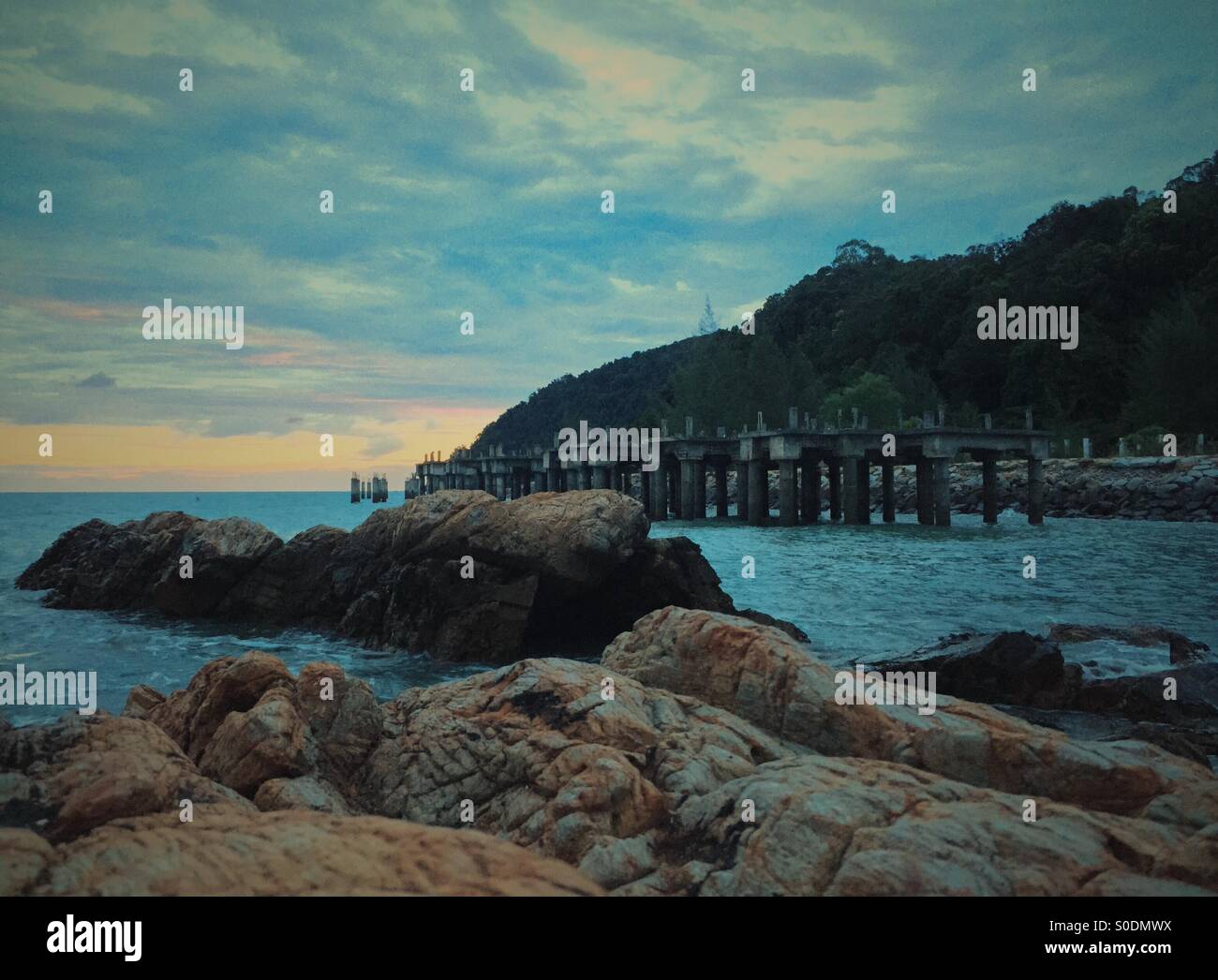 Island landscape scene. - Smartphone Captured Stock Image