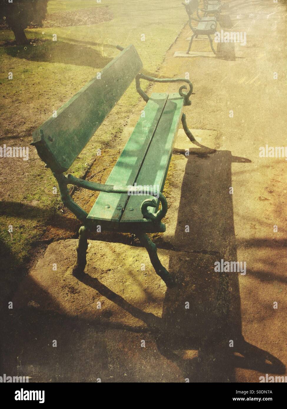 Park bench - Smartphone Captured Stock Image