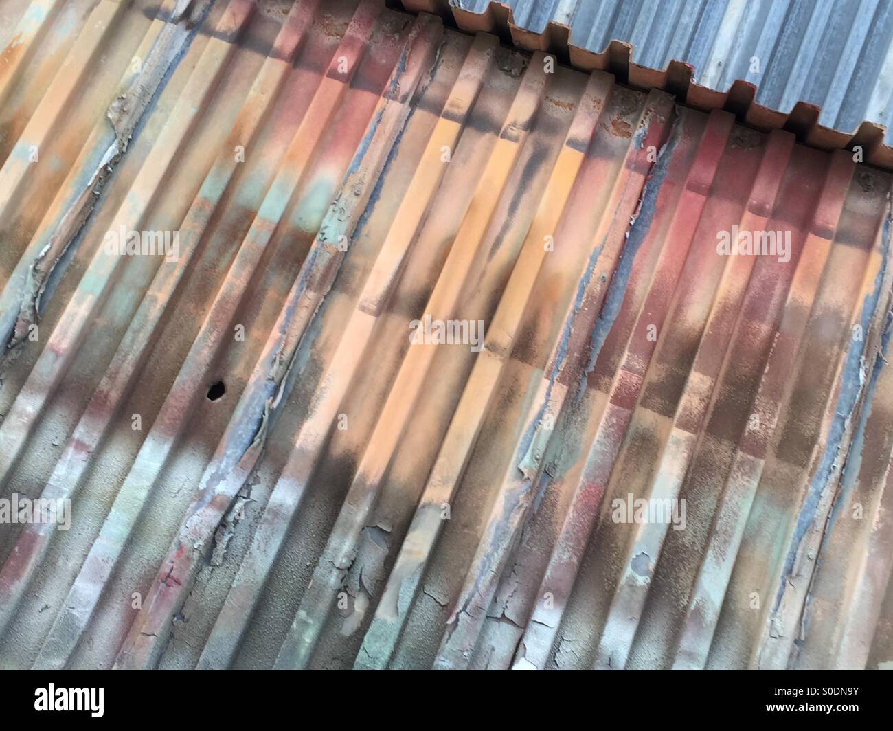Rusty Corrugated Metal On Buildings