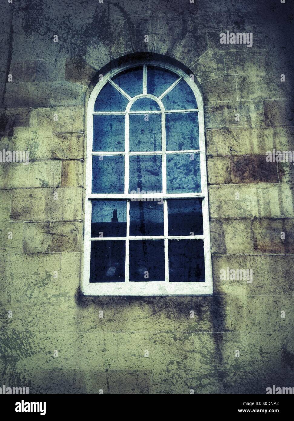 Sash window England UK - Smartphone Captured Stock Image