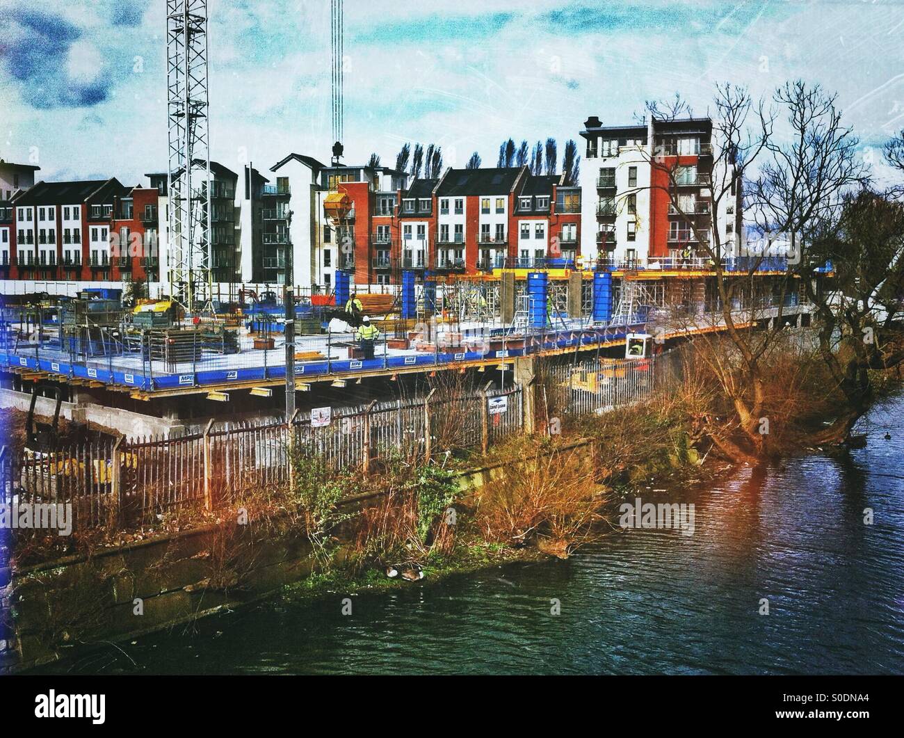 Construction site York North Yorkshire England UK - Smartphone Captured Stock Image