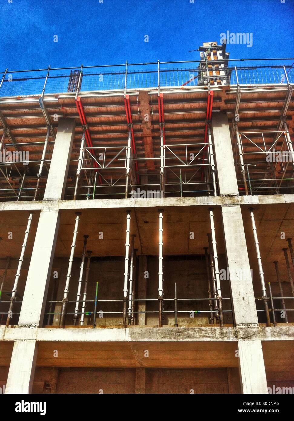 Construction site England UK - Smartphone Captured Stock Image