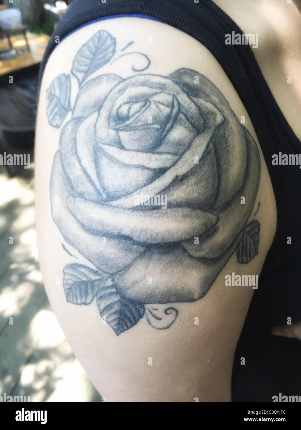 rose tattoo  Shoulder tattoos for women Picture tattoos Tattoos