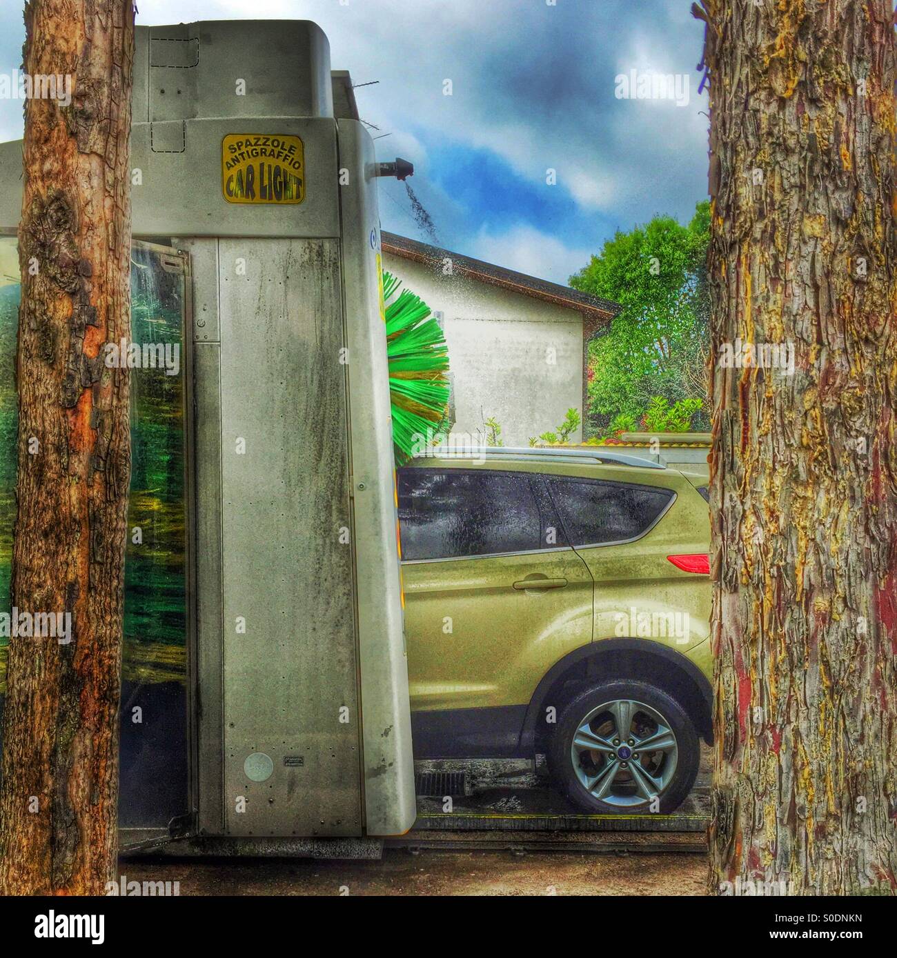 Car wash - Smartphone Captured Stock Image