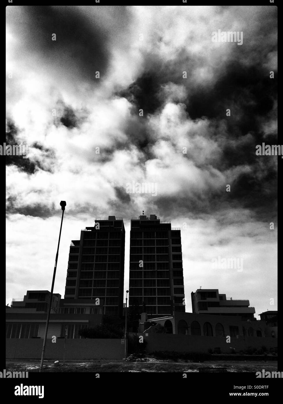 Interesting apartment building , Blouberg, Cape Town. - Smartphone Captured Stock Image