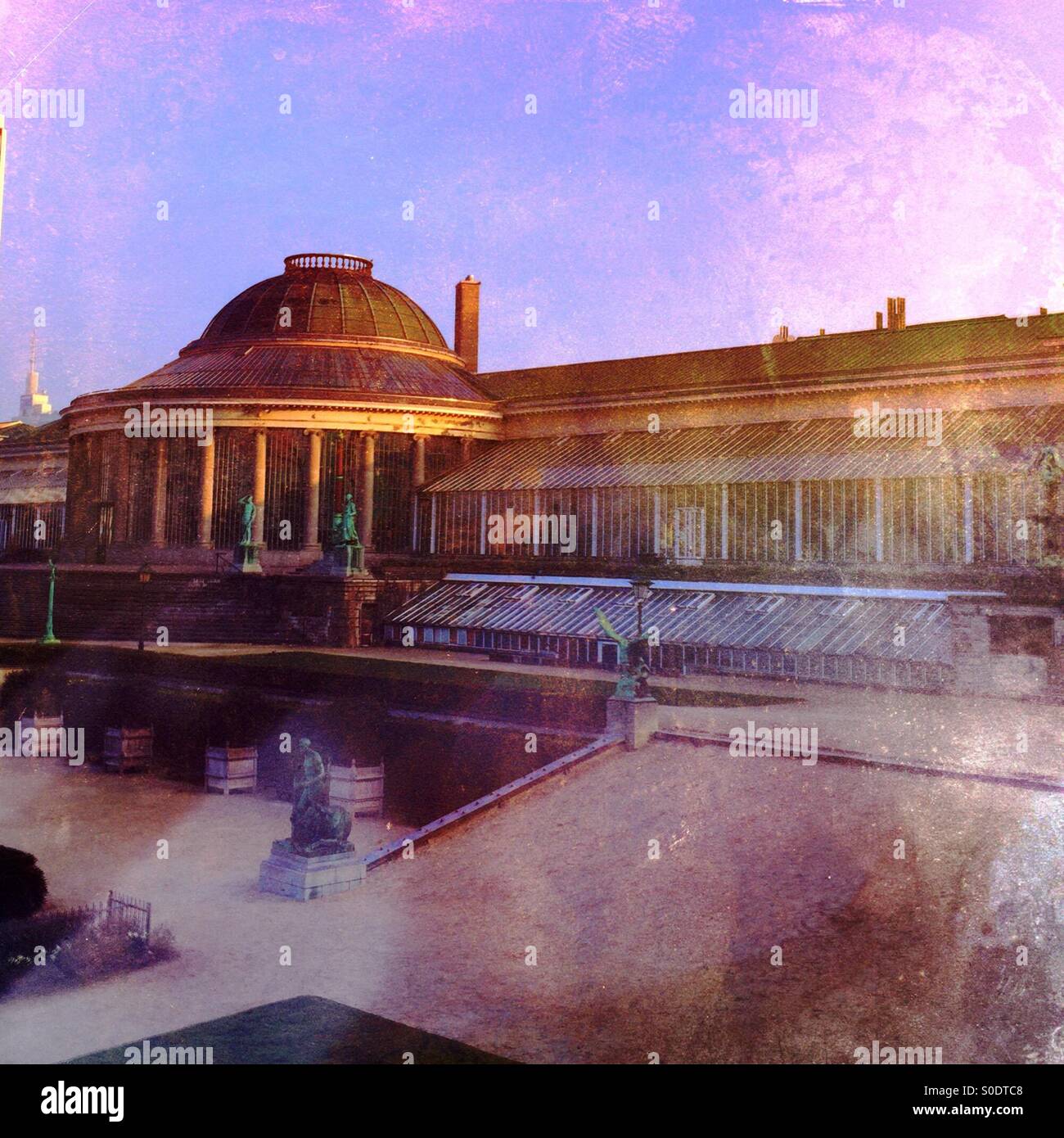 Main building of Botanical gardens in Brussels, Belgium - Smartphone Captured Stock Image