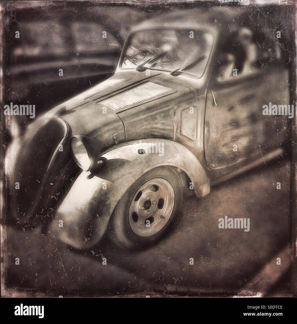 Retro car - Smartphone Captured Stock Image