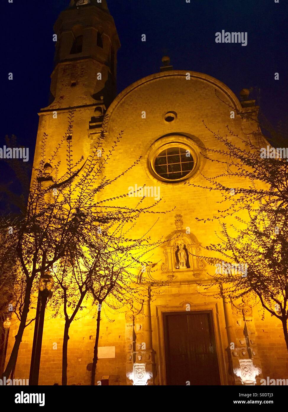 Church in Calella - Smartphone Captured Stock Image