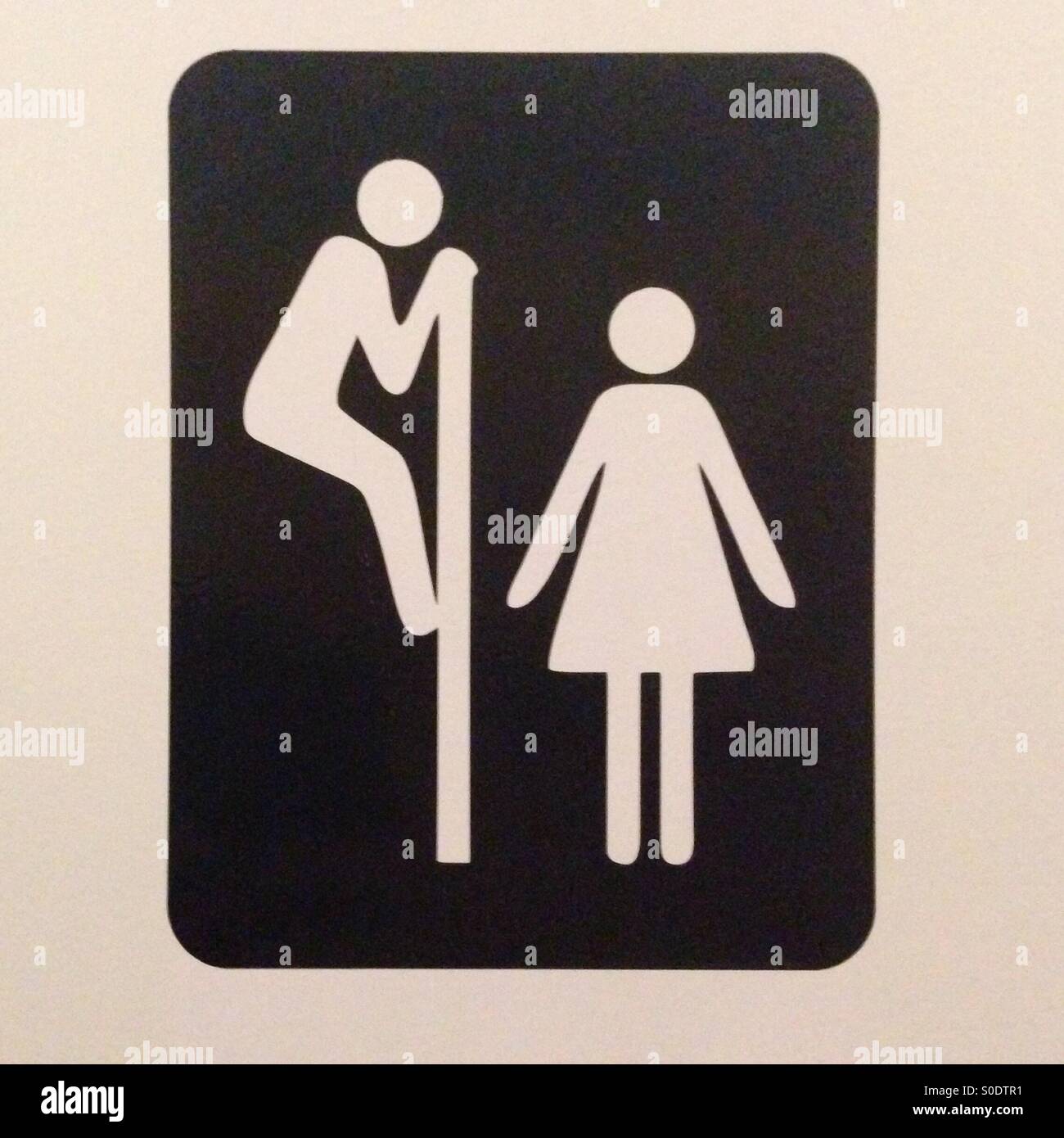 Interesting WC sign Stock Photo