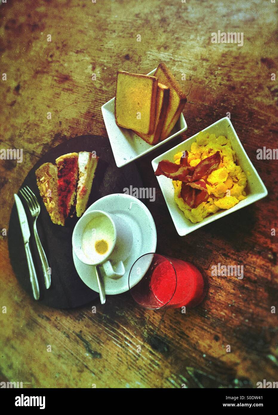 Full breakfast - Smartphone Captured Stock Image