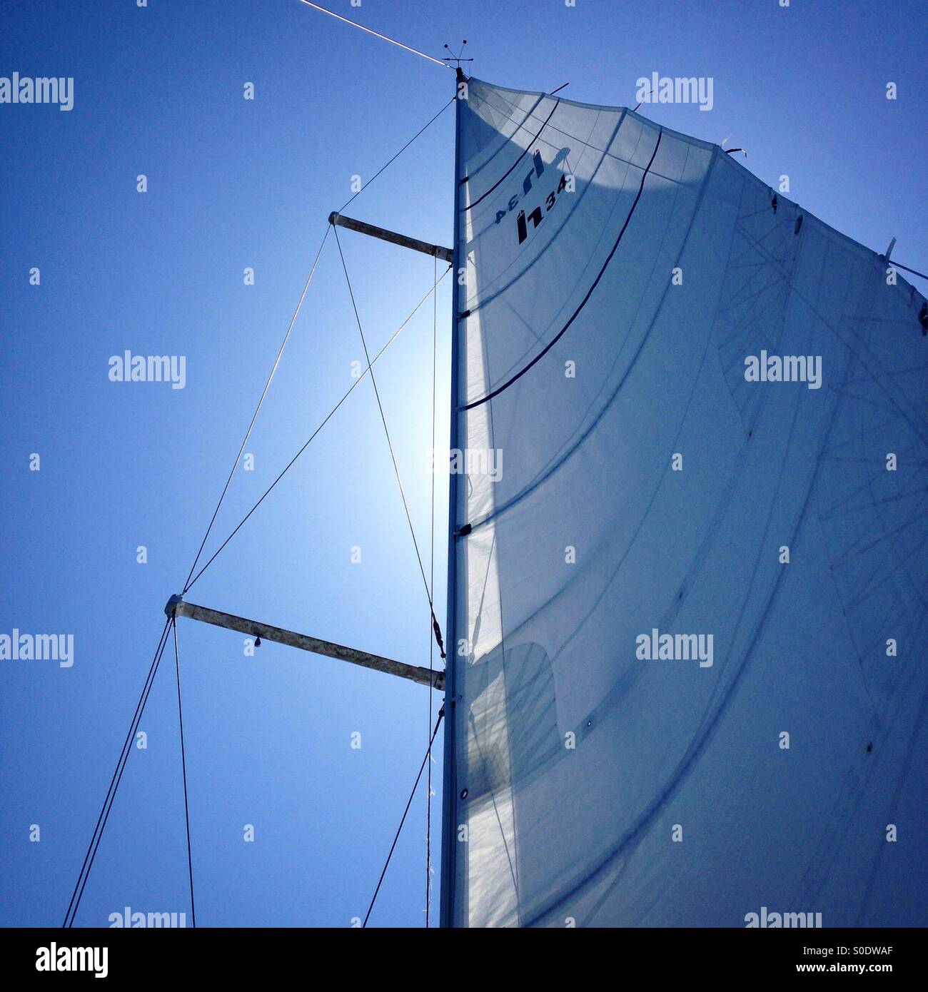 Sails in the wind Seattle WA Stock Photo Alamy