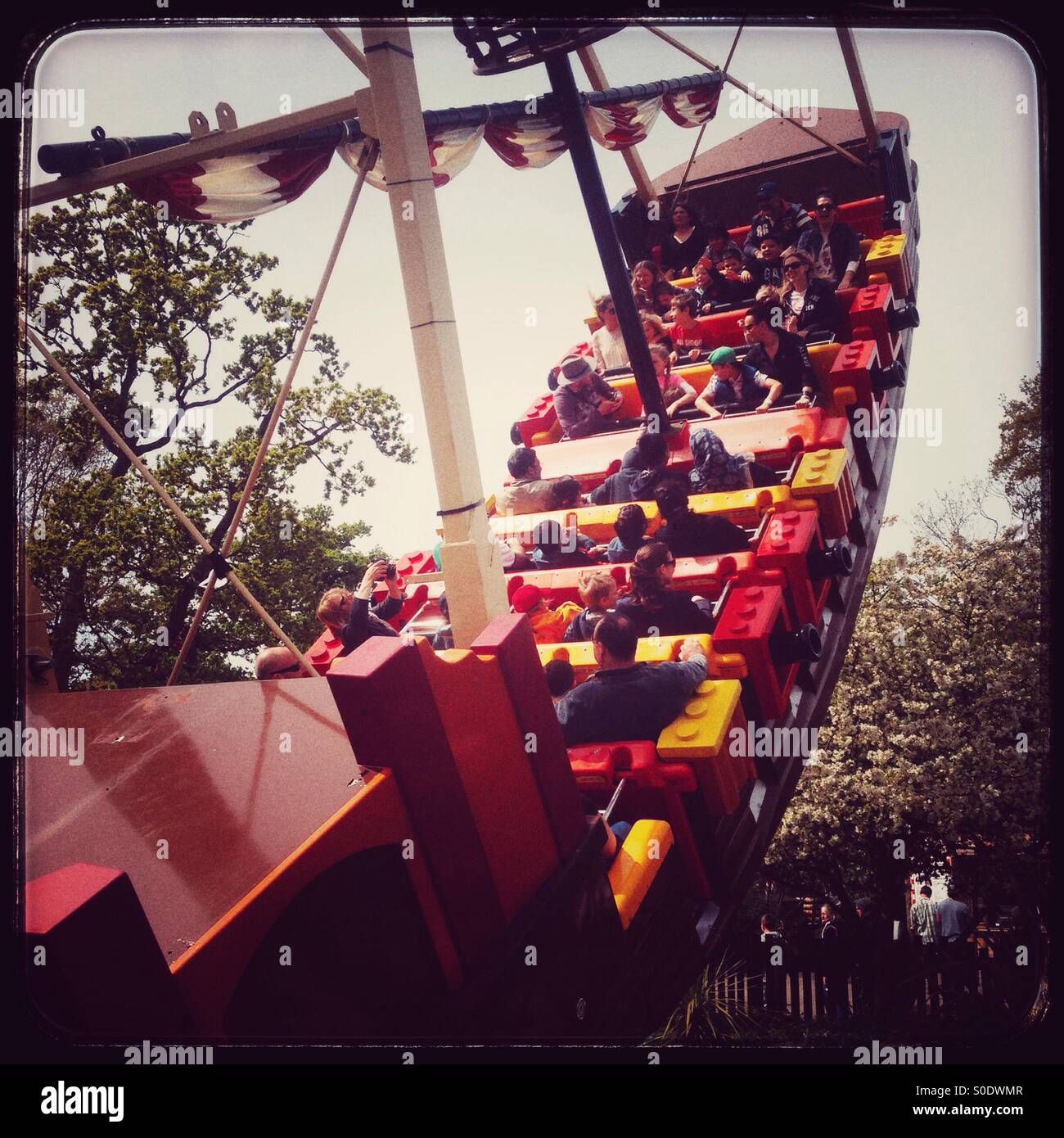 Jolly rocker pirate ship ride. Legoland Windsor London England Stock Photo Alamy