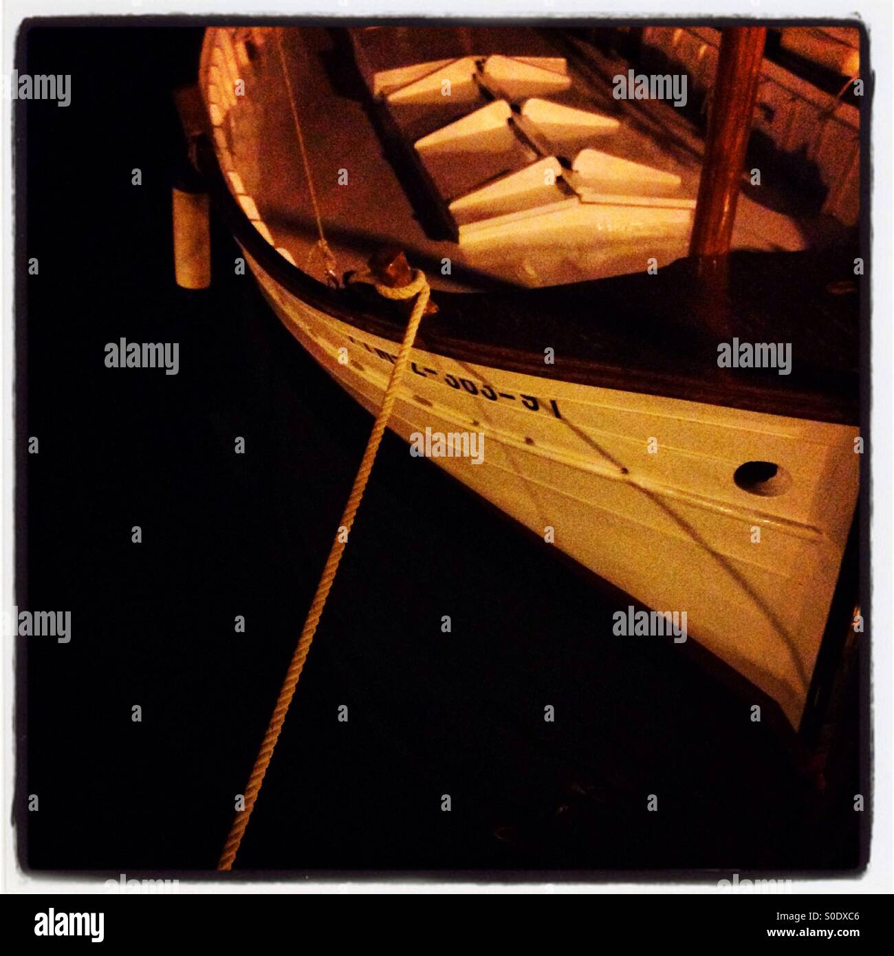 Night Fishing - Smartphone Captured Stock Image