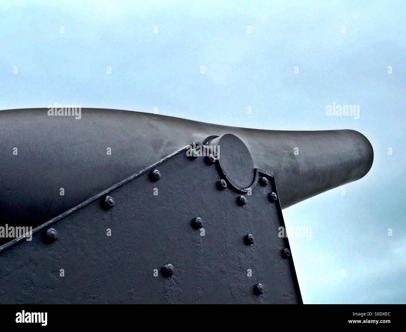 Cannon pointed skyward - Smartphone Captured Stock Image