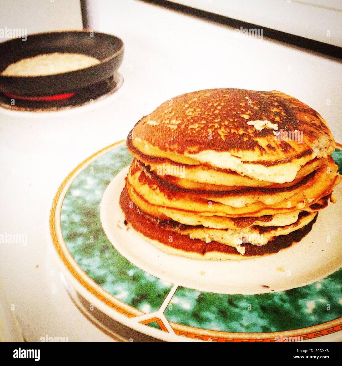 Pile of homemade pancakes Stock Photo Alamy