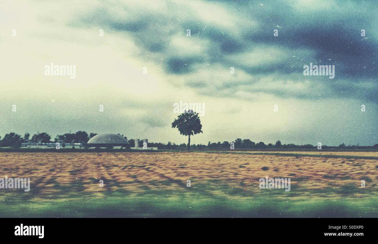 Biogas energy central - Smartphone Captured Stock Image