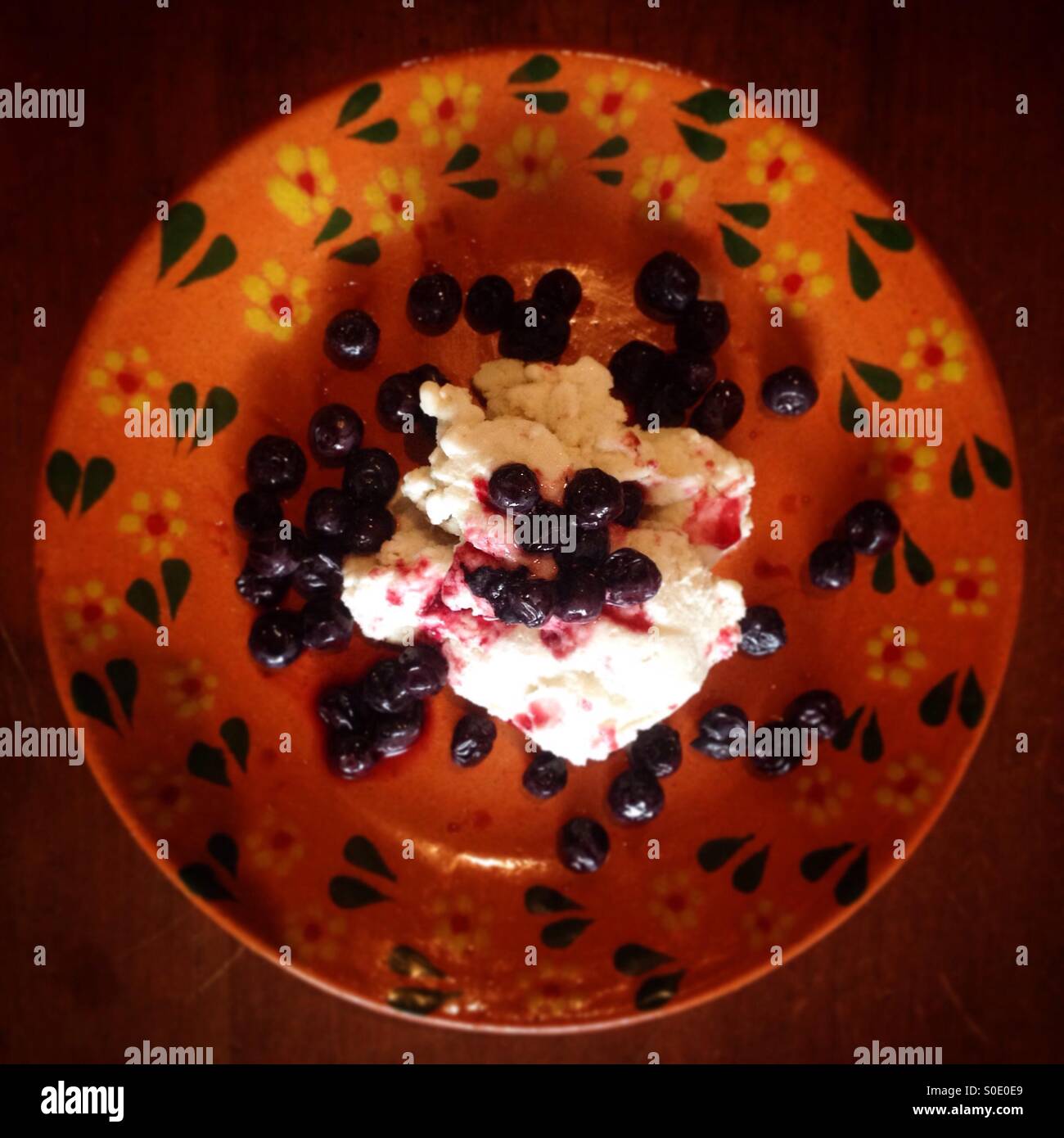 A handmade banana ice cream made by Terecua Lee with almond milk and natural stevia. Its a healthy sweet sugar, dairy and gluten free. - Smartphone Captured Stock Image