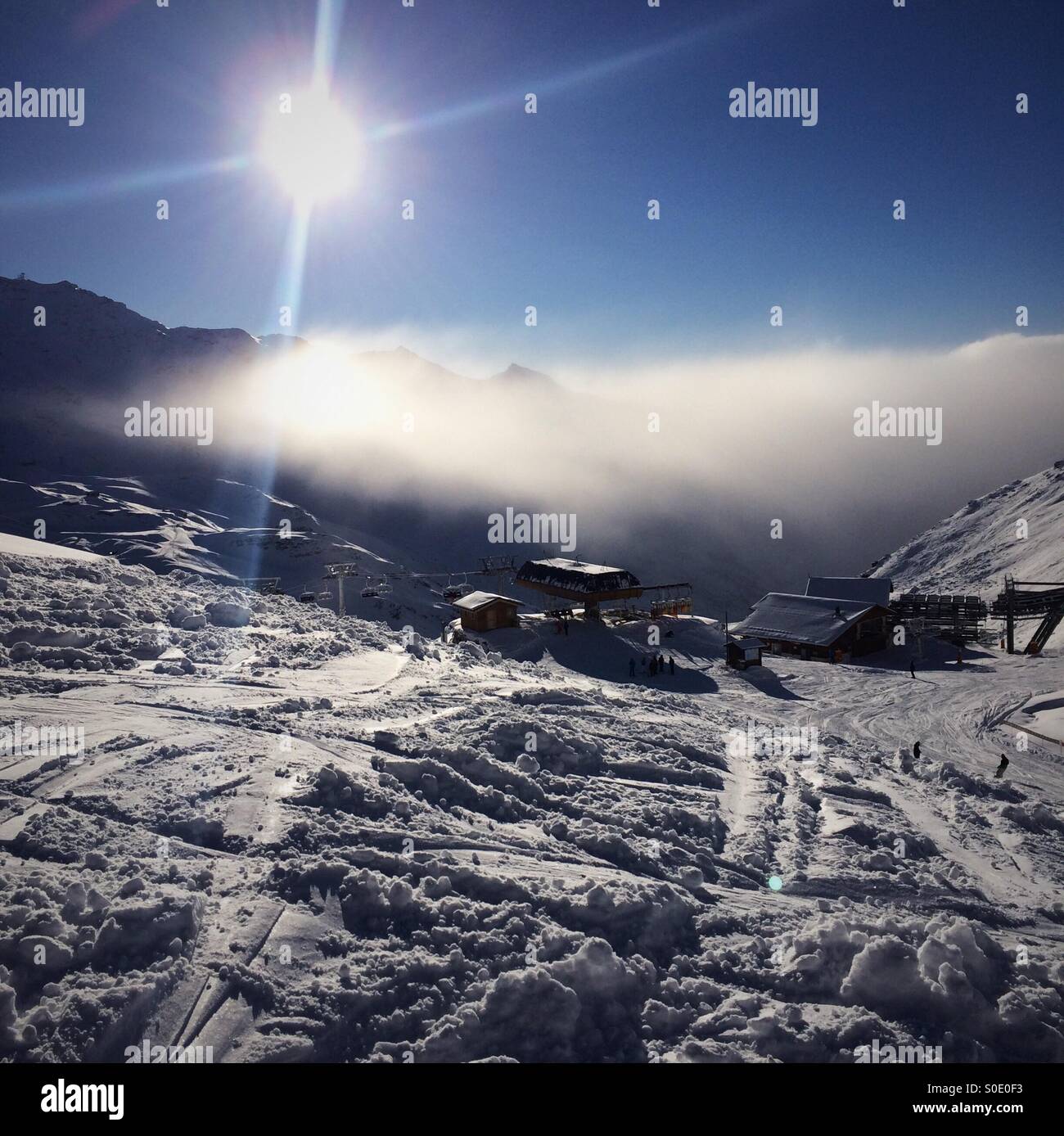 Val Thorens, France ski resort Stock Photo