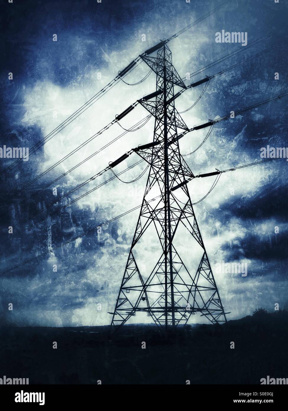 National grid - Smartphone Captured Stock Image