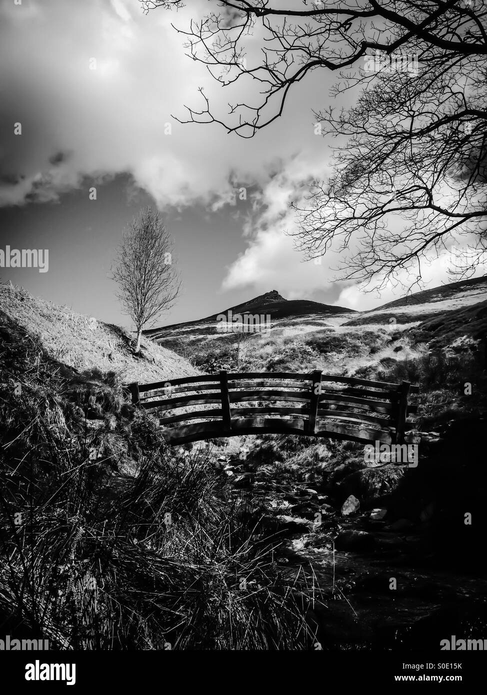 Bridge & Hillside Stock Photo Alamy