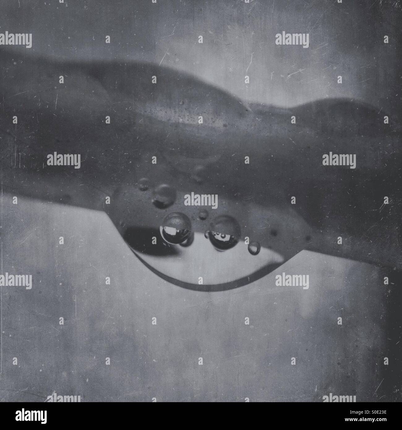 Rain drops on a washing line - Smartphone Captured Stock Image