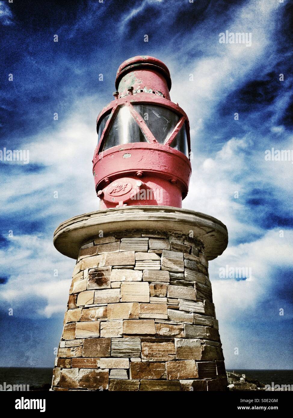 Red lighthouse - Smartphone Captured Stock Image