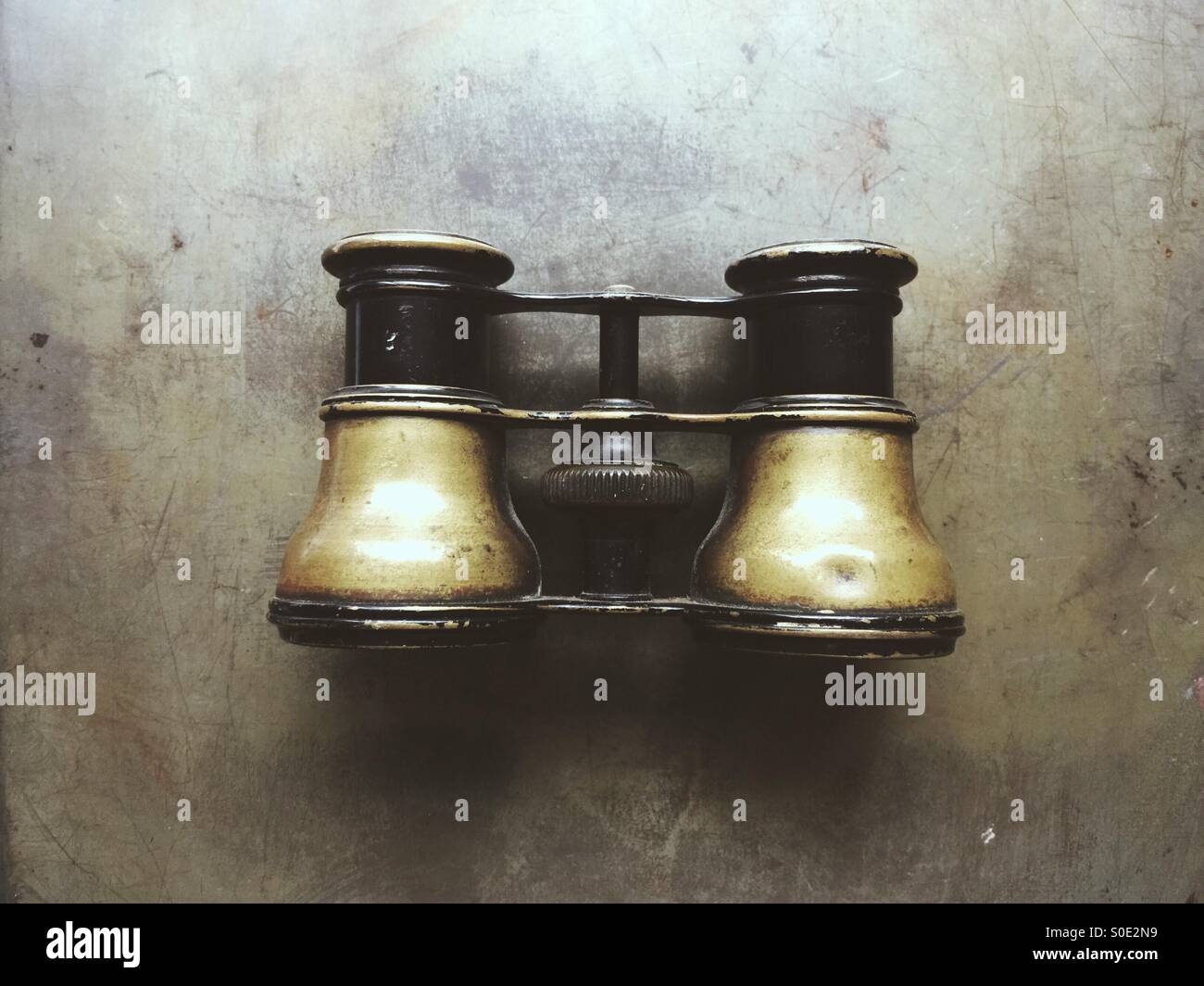 Old vintage binoculars Stock Photo Alamy