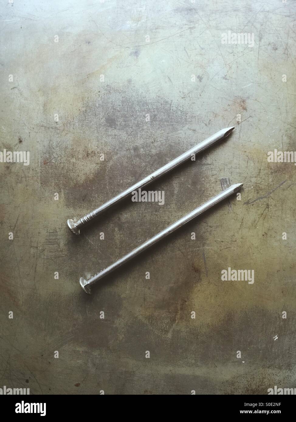 Two nails - Smartphone Captured Stock Image