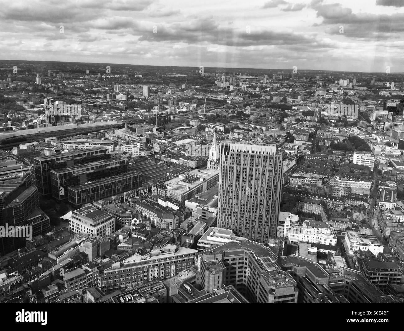 Heron tower london view Black and White Stock Photos & Images - Alamy