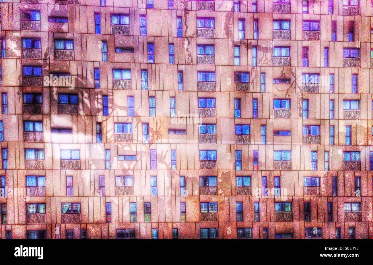 London apartment block - Smartphone Captured Stock Image