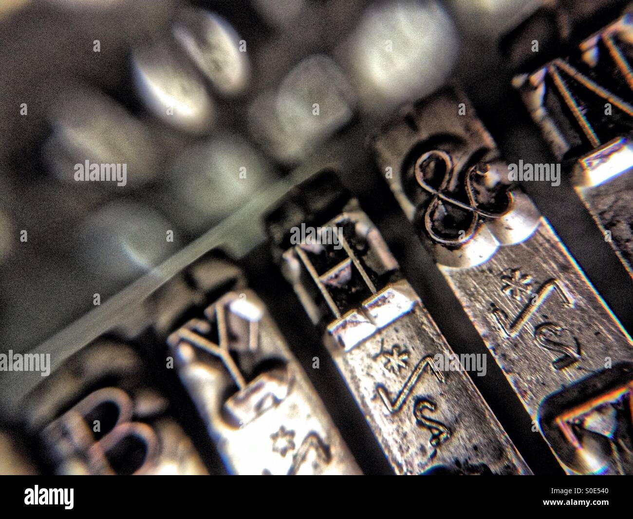 Typewriter keys - Smartphone Captured Stock Image