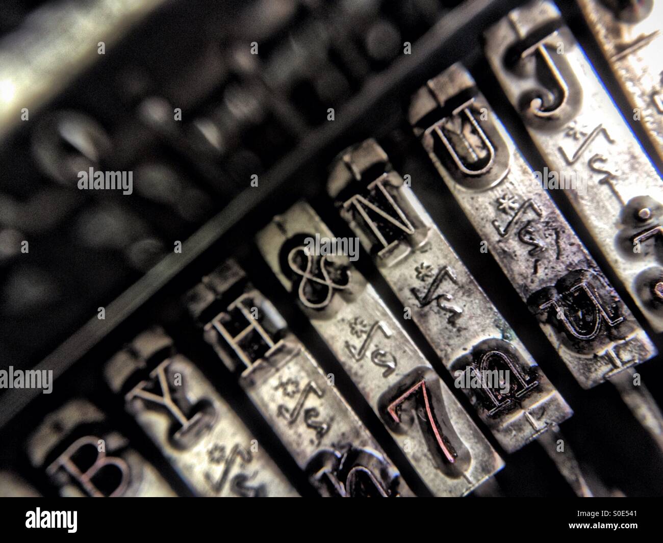 Typewriter keys - Smartphone Captured Stock Image