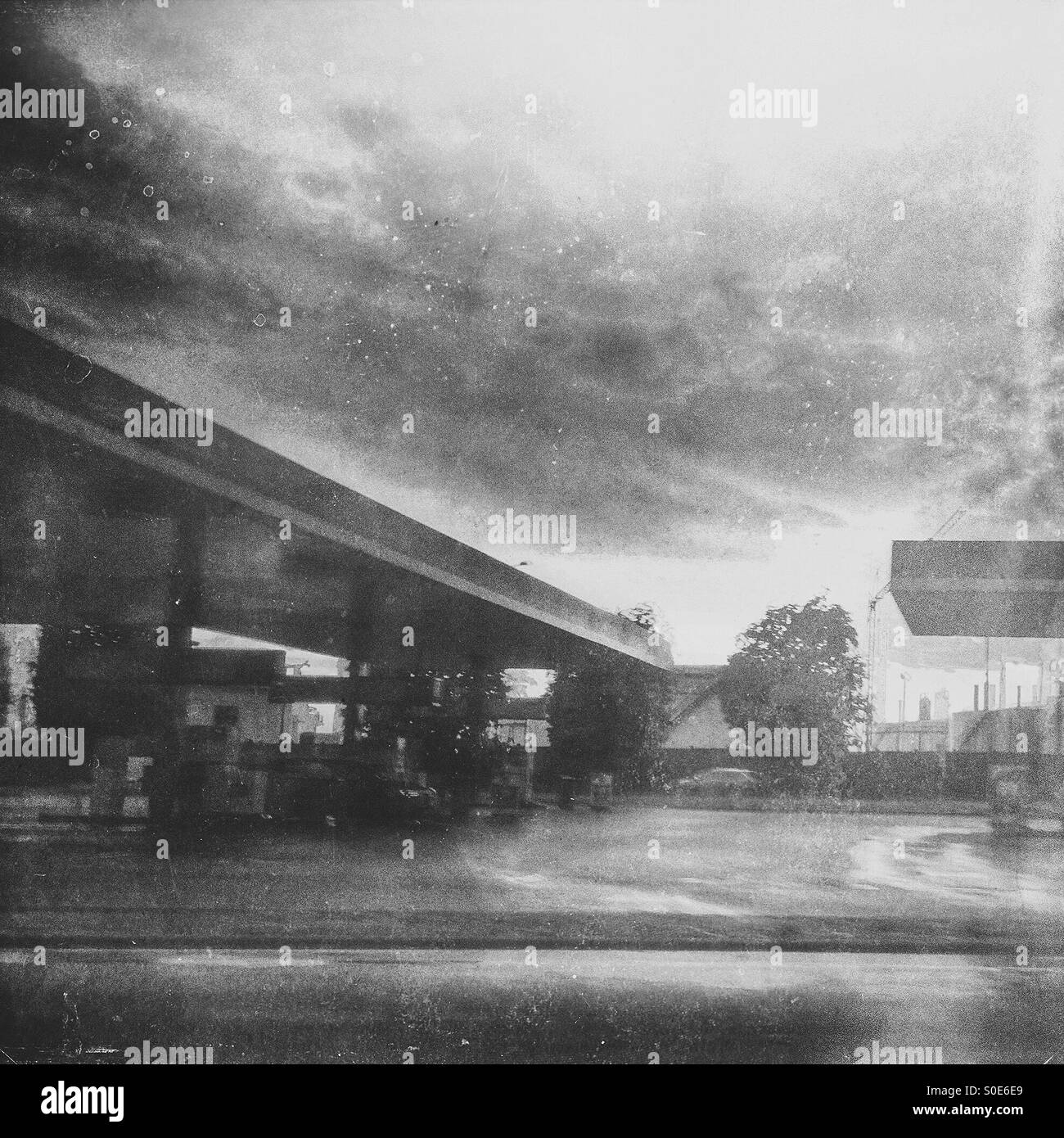 Travel break refueling - Smartphone Captured Stock Image