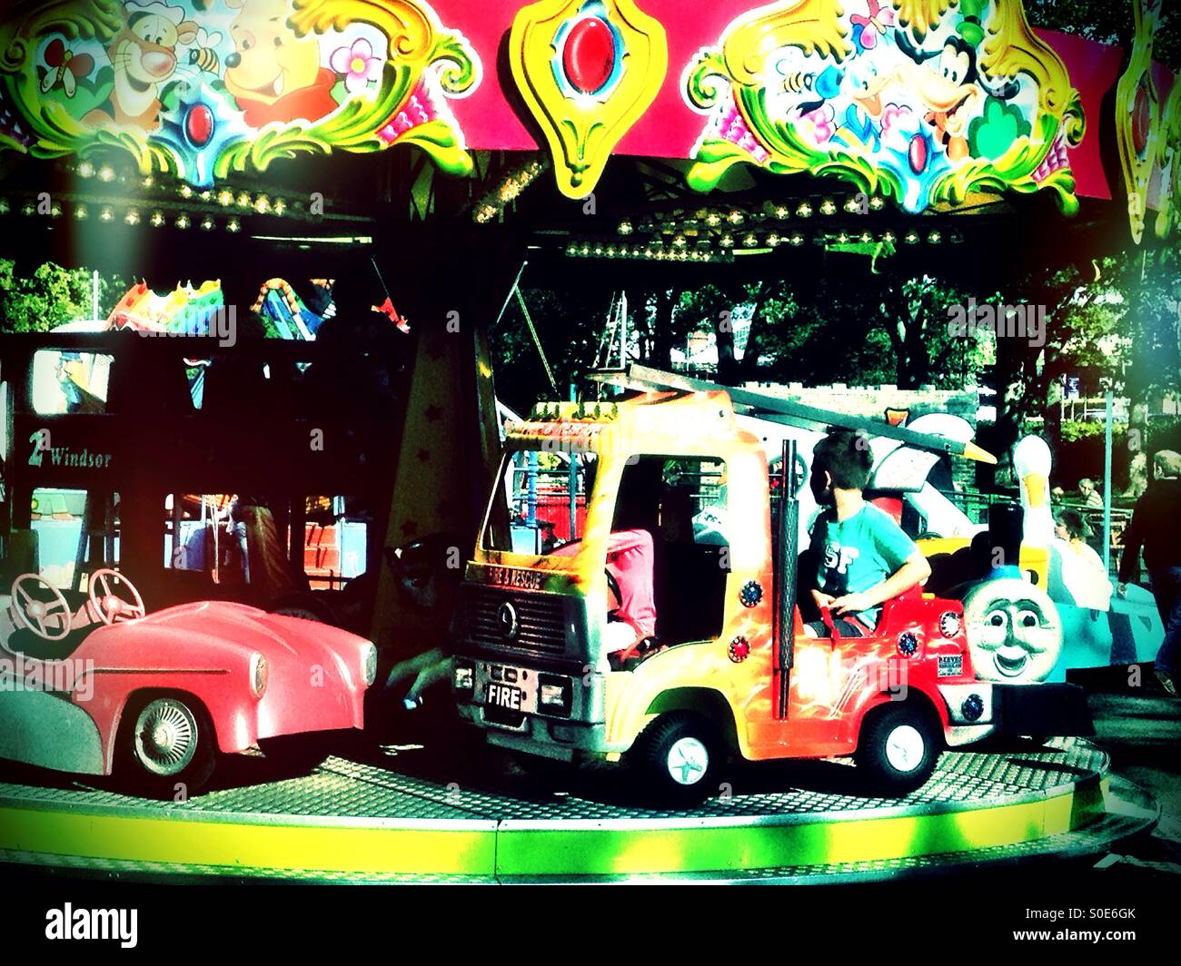A merry-go-round. - Smartphone Captured Stock Image
