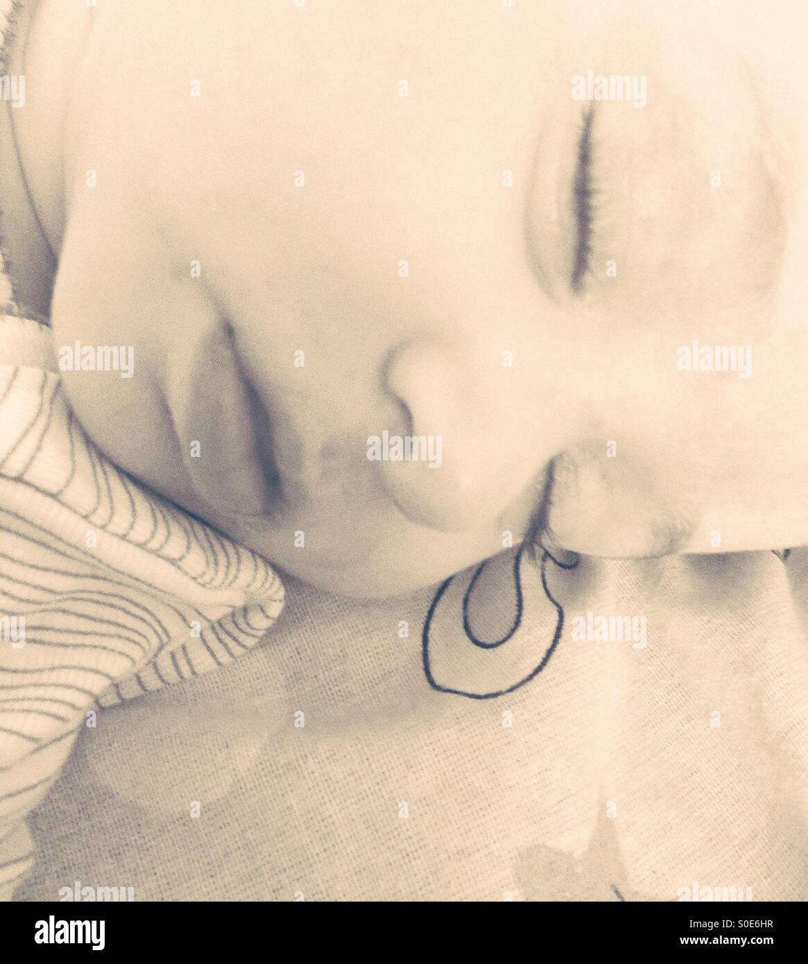 Baby sleeping - Smartphone Captured Stock Image