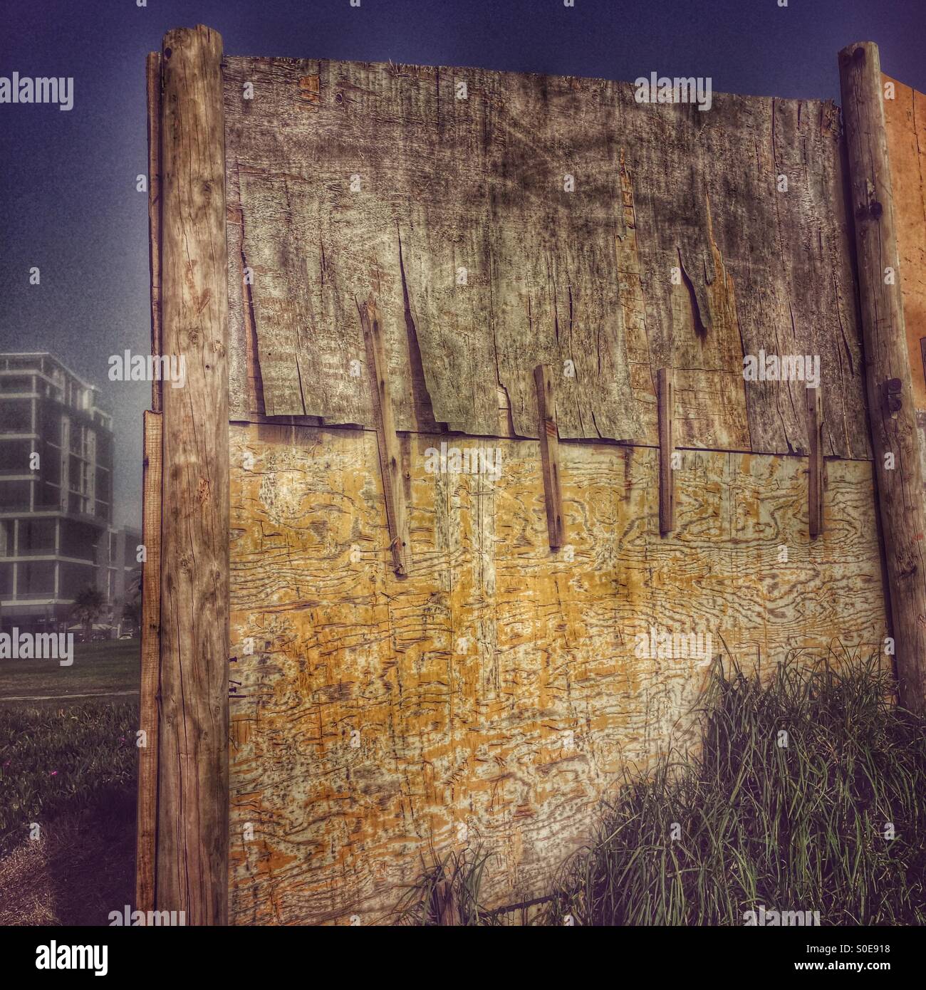 Image showcasing Textured wooden wall along promenade in Seapoint Stock Photo - Alamy