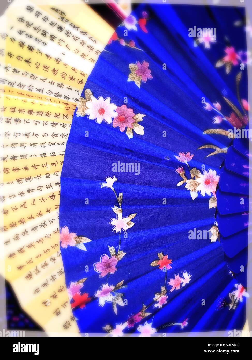 Fans in Chinatown NYC - Smartphone Captured Stock Image