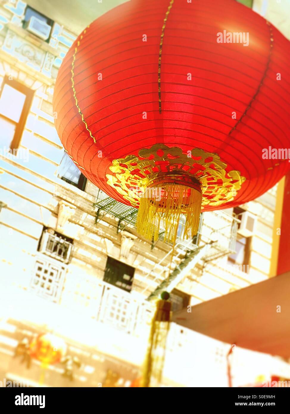 Lantern in Chinatown NYC - Smartphone Captured Stock Image