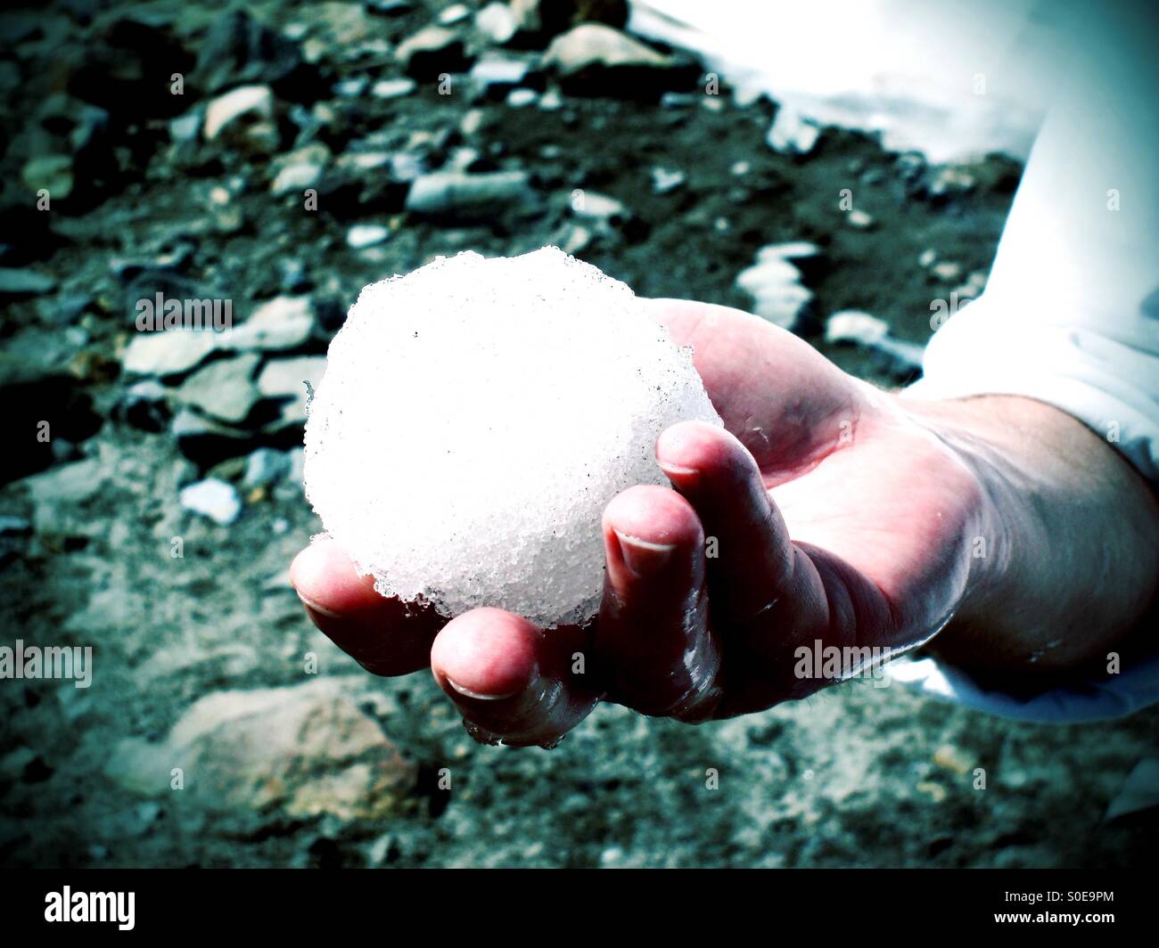 Glacier snowball - Smartphone Captured Stock Image