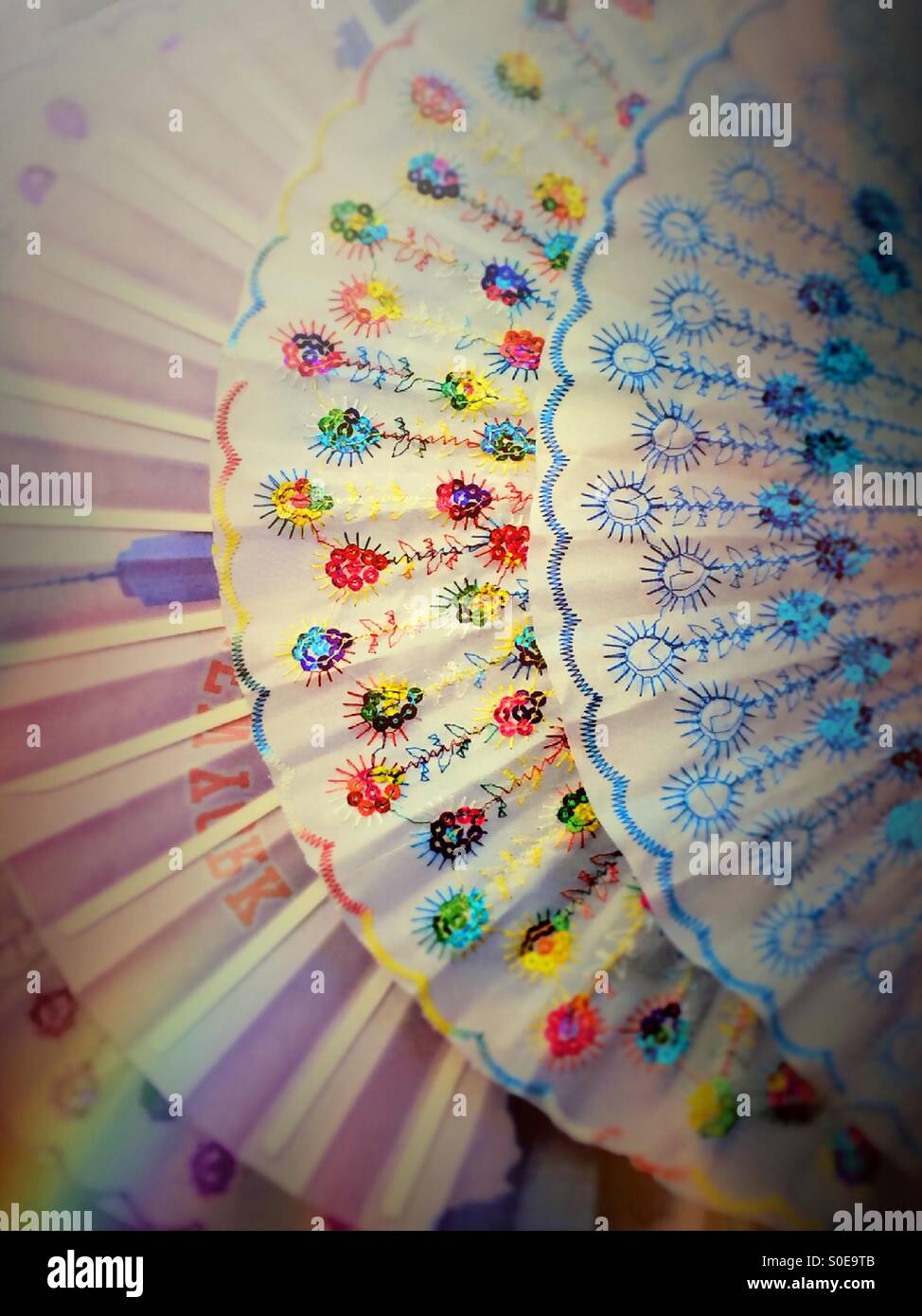 Handheld Fans, Chinatown, NYC - Smartphone Captured Stock Image