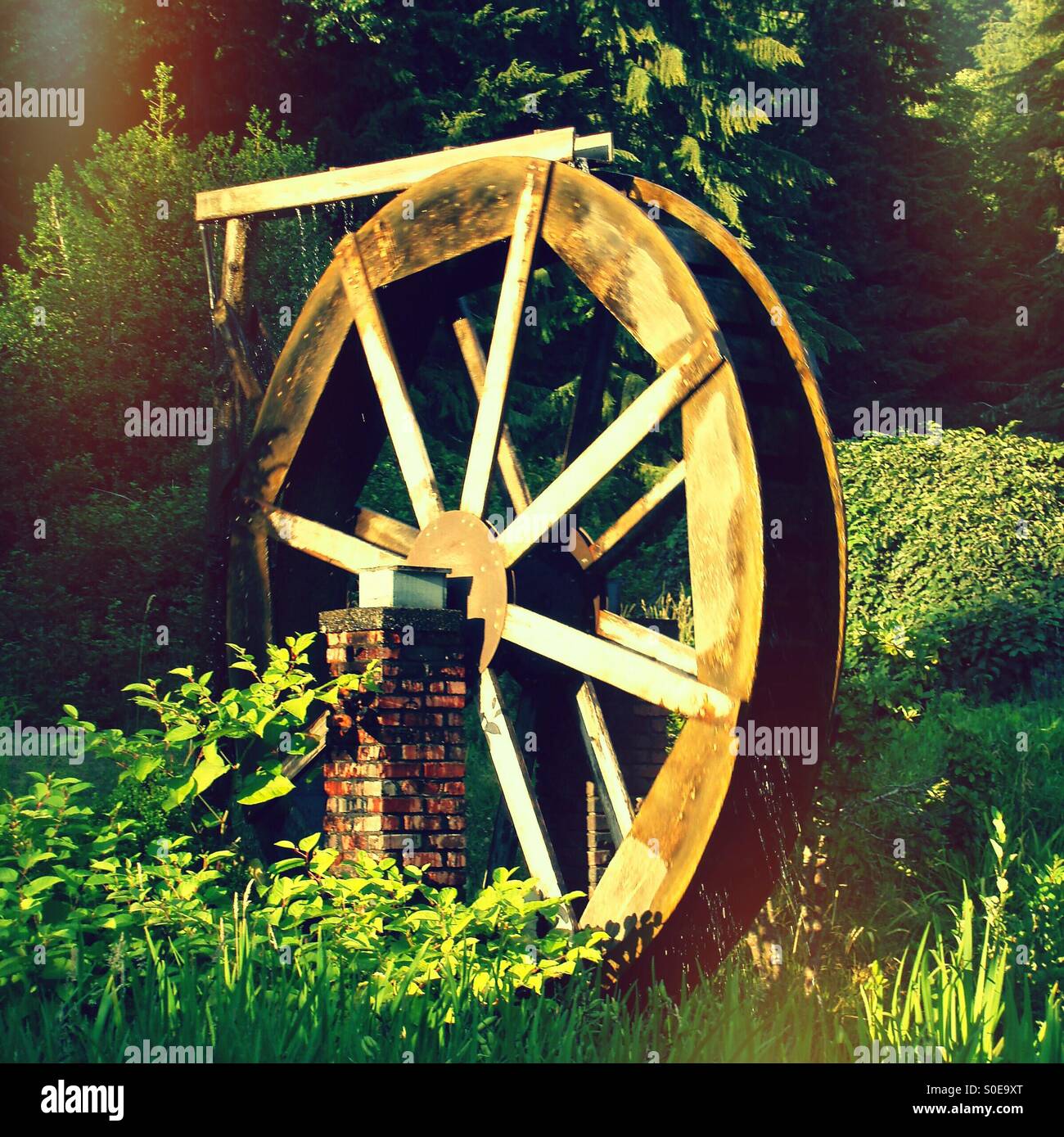 Northwest water wheel - Smartphone Captured Stock Image