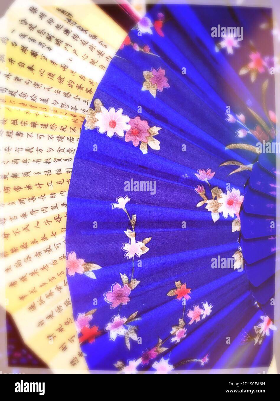 Fans in Chinatown, NYC - Smartphone Captured Stock Image