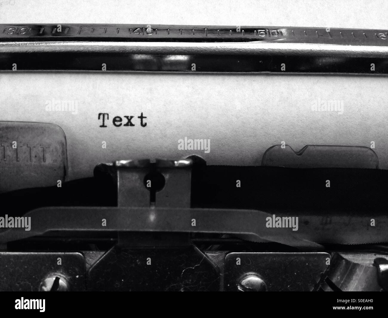 Text typed on a typewriter - Smartphone Captured Stock Image