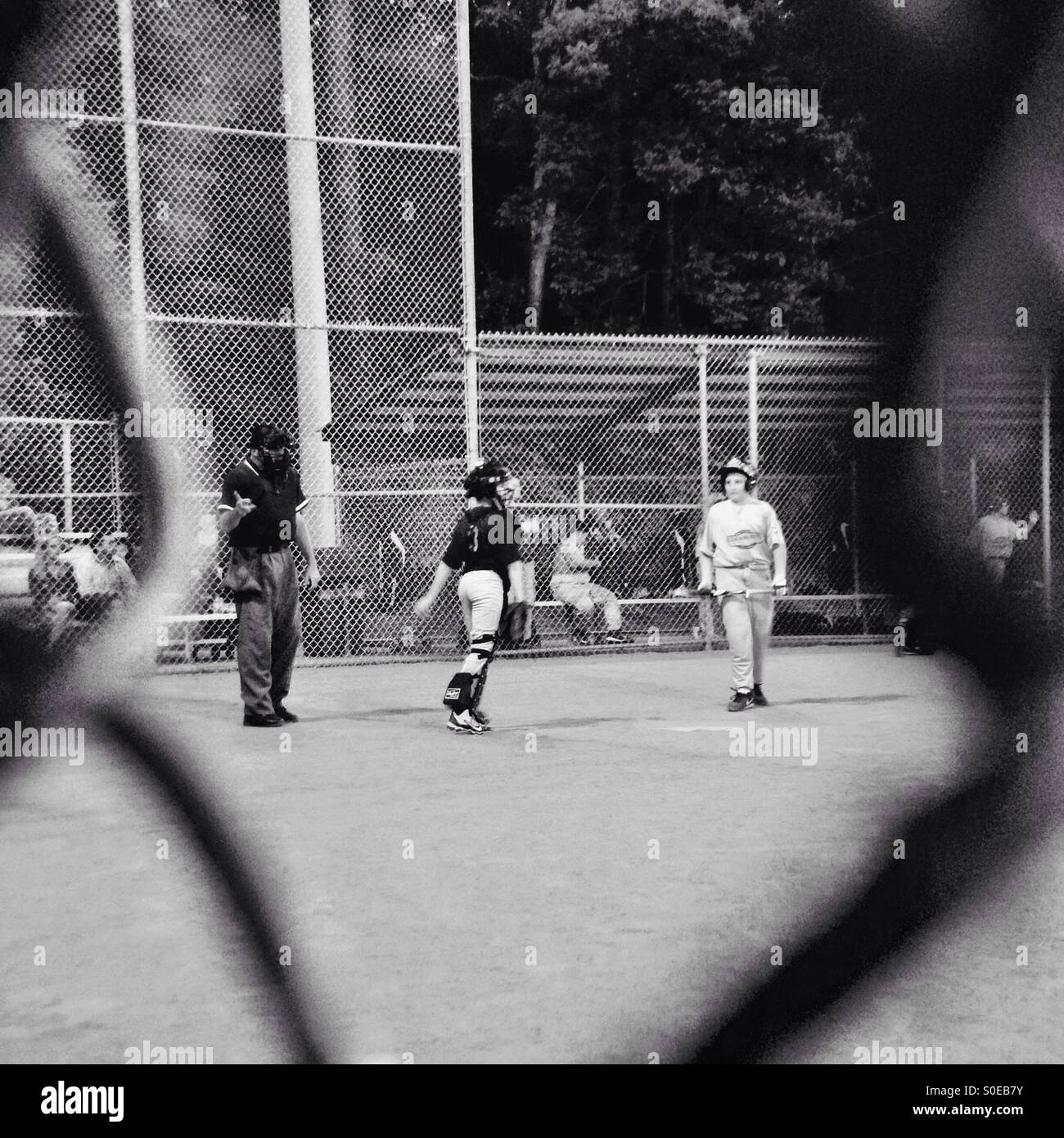 Youth baseball game - Smartphone Captured Stock Image