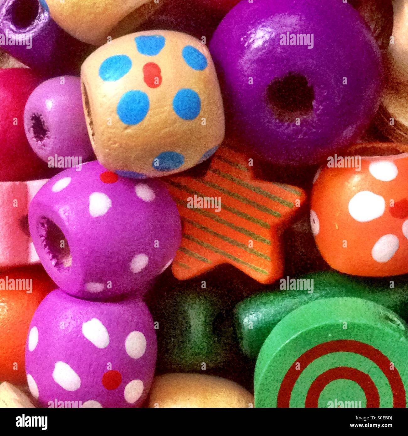 Colourful wooden beads Stock Photo Alamy