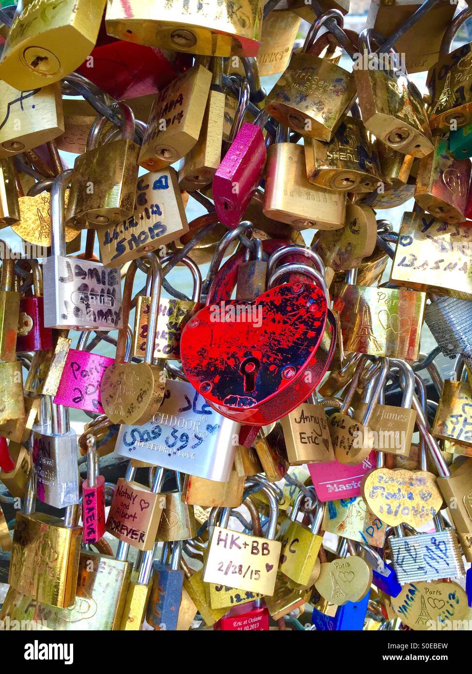 Love lock - Smartphone Captured Stock Image