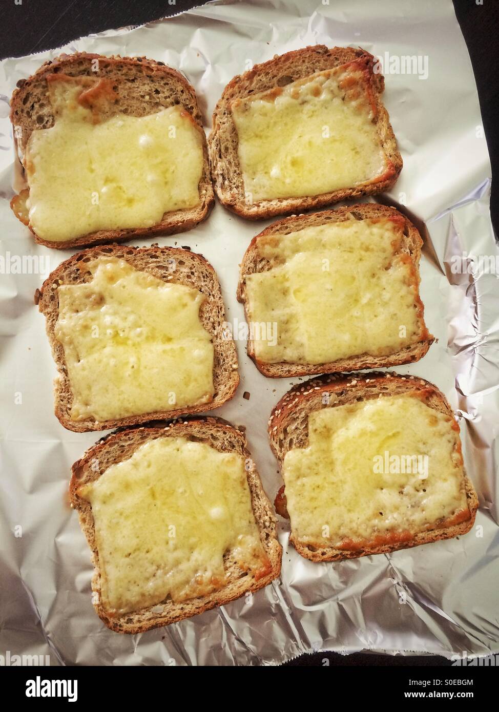 Cheese on toast - Smartphone Captured Stock Image