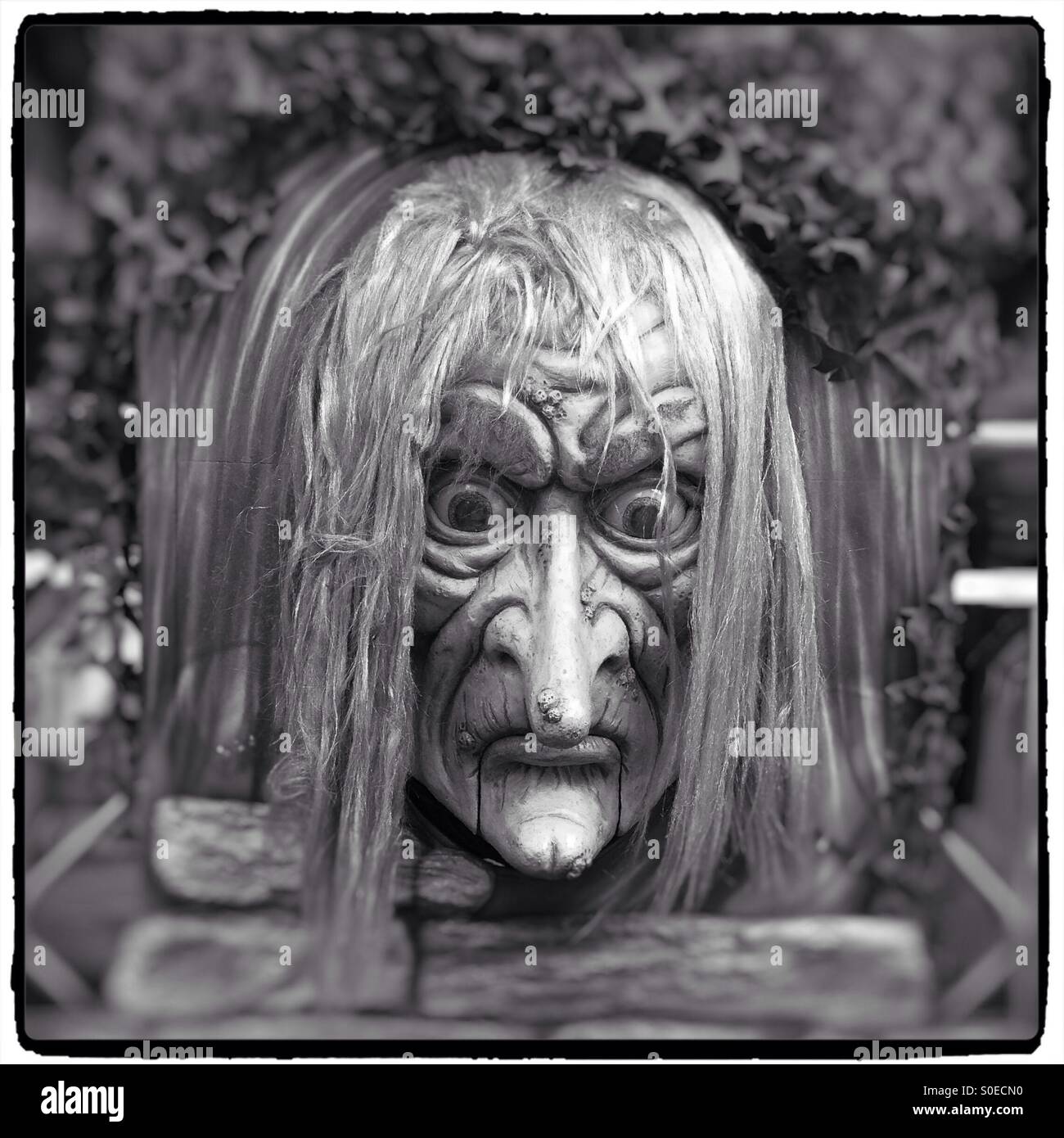Horror Mask at a fairground in Berlin neukoelln Stock Photo