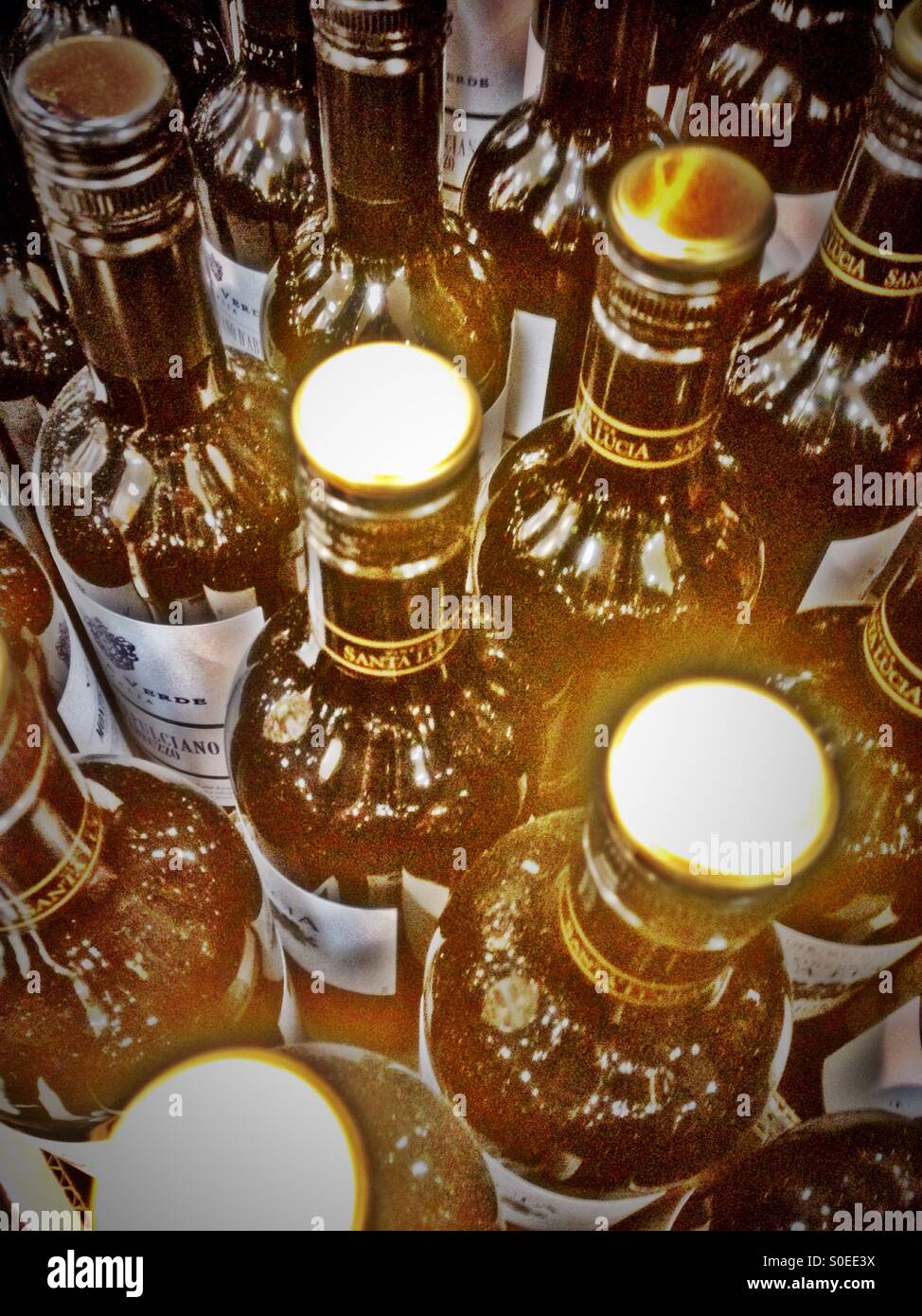 Bottles of wine. - Smartphone Captured Stock Image