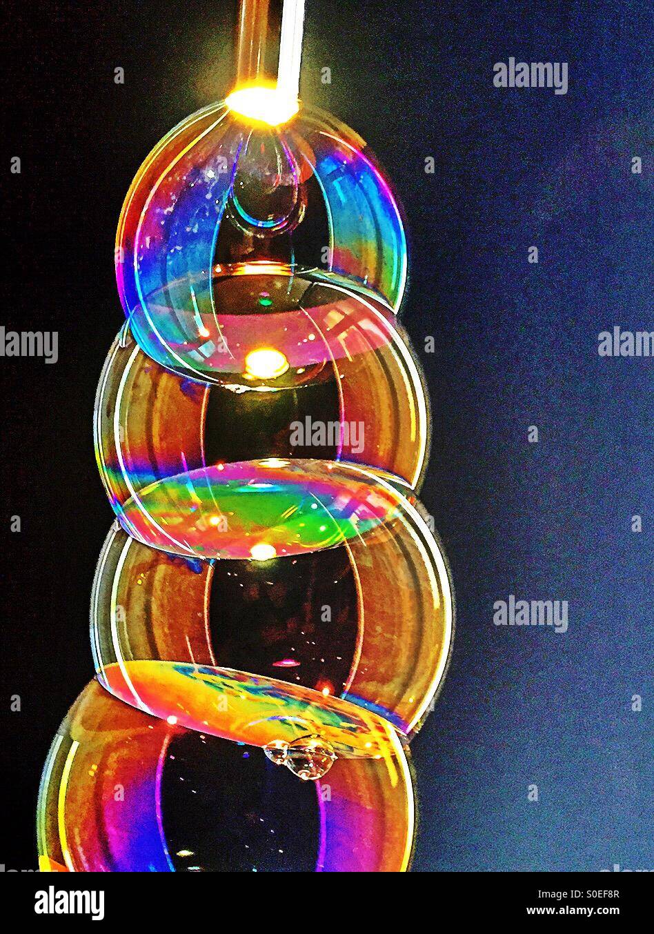 art piece bubble Light, museum of art and design. NYC - Smartphone Captured Stock Image